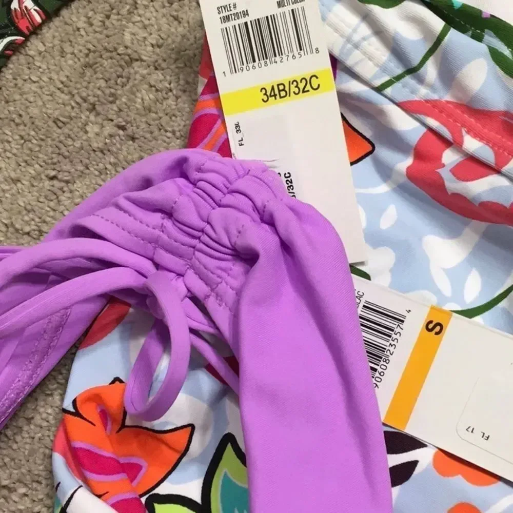 Anne Cole floral lilac tankini set. 32/34-S. NWT